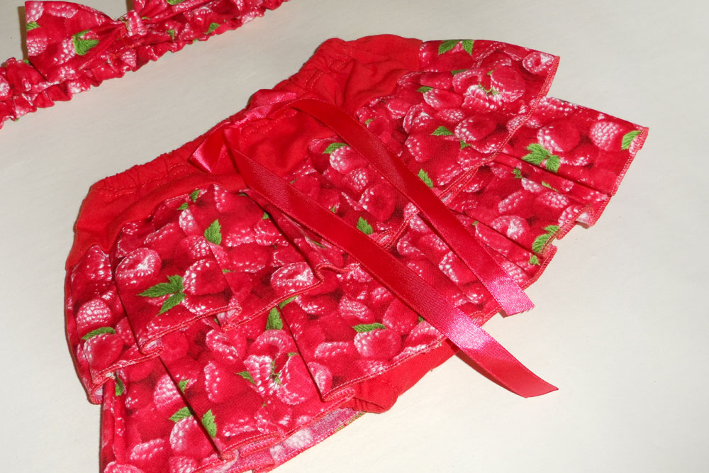 red ruffle diaper cover
