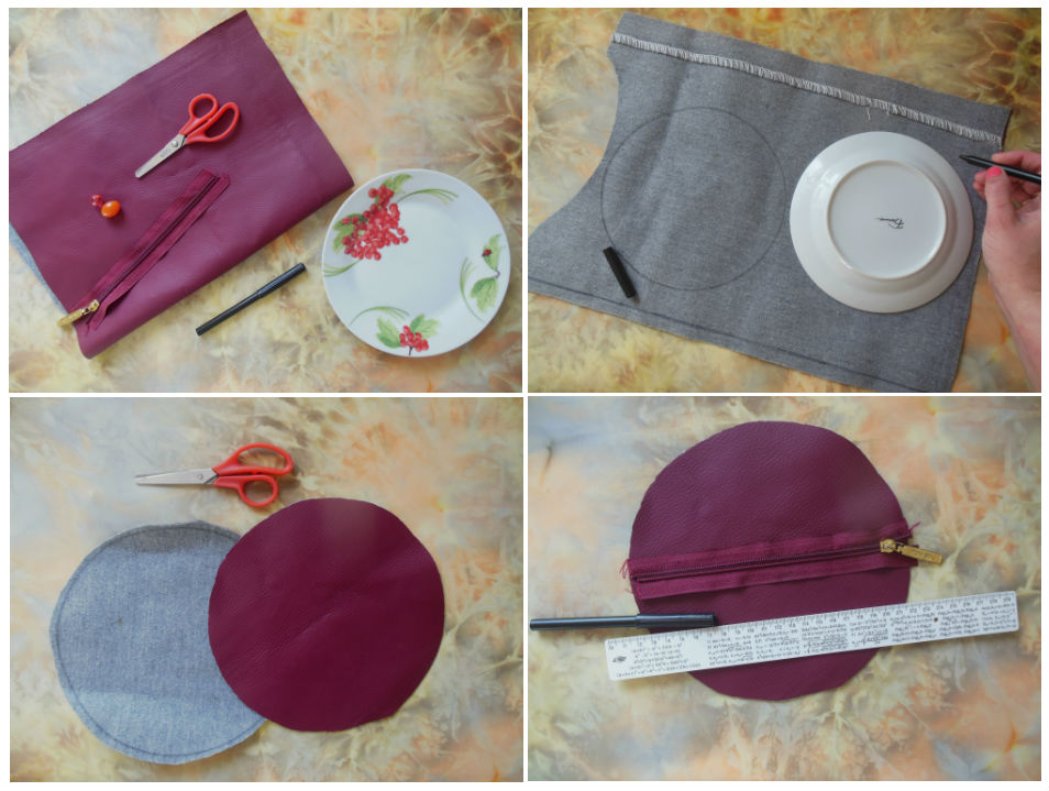 how to sew a rounde clutch