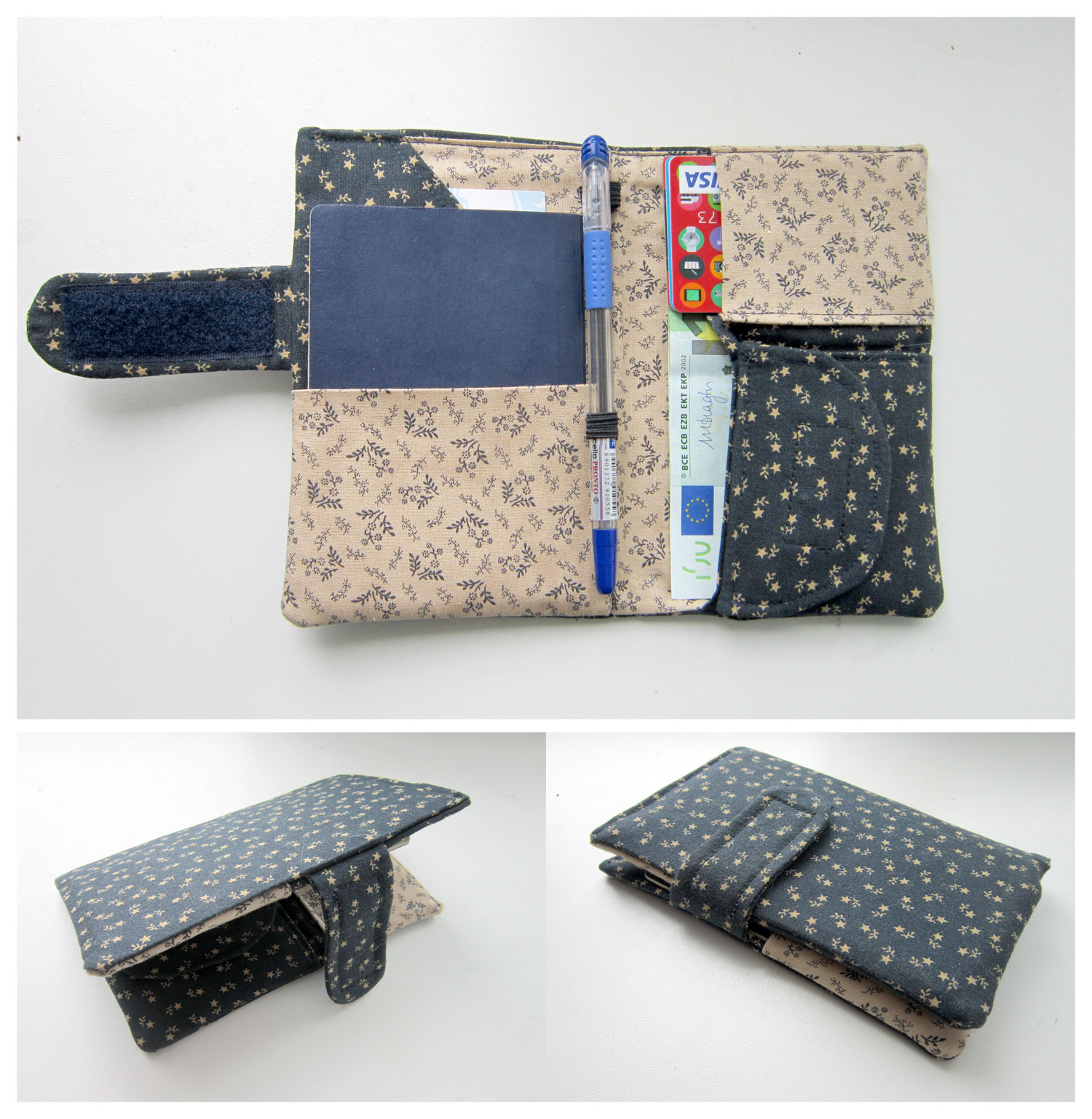 How to sew a travel holder or travel wallet, sewing pattern
