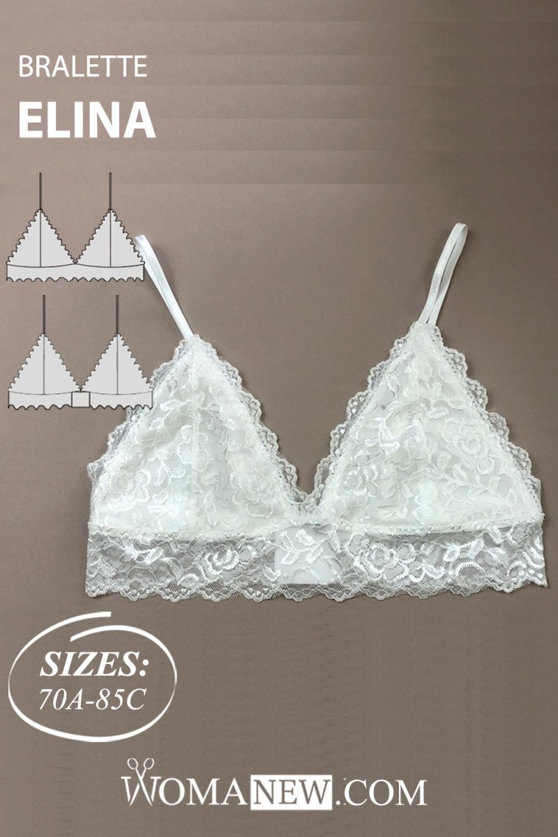 Elina sewing pattern lace bralette